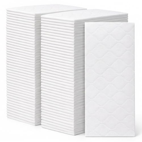 100 Count Luxury Linen-Feel Guest Towels Thick Soft & Absorbent Cloth-Like Disposable Hand Napkins for Bathroom Dinner Parties Weddings & Special Events