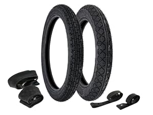 AKF Set: 2x Reifen Heidenau + 2x Schläuche + 2x Felgenband - MZ ETZ 125, ETZ150