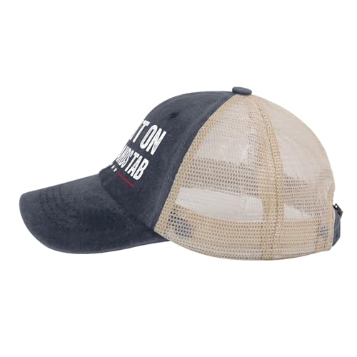 Image of Put It On My Husbands Tab Hat for Mens Funny Ball Cap Men AllBlack Ball Cap Vintage Unique Gifts for Cooks