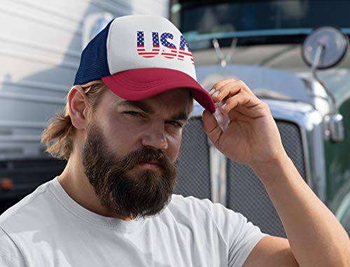 Tstars Merica Usa American Flag Hat 4Th Of July Mesh Cap Patriotic Hats For Men Women One Size Blue/White/Red #TOP1