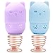 Produktbild Sayopin Makeup Schwämme Halter, 2 St. Makeup Schwamm Ständer Zum Trocknen + 2 St. Make-up Blender Schwamm Behälter, Süße Katze Silikon Beauty Blender Holder
