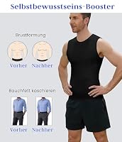 NEMXCE Kompressionsshirt Herren Shapewear Compression Shirt Bauchweg Unterhemd Body Shaper Tank Top Funktionsshirt – Ansicht 5