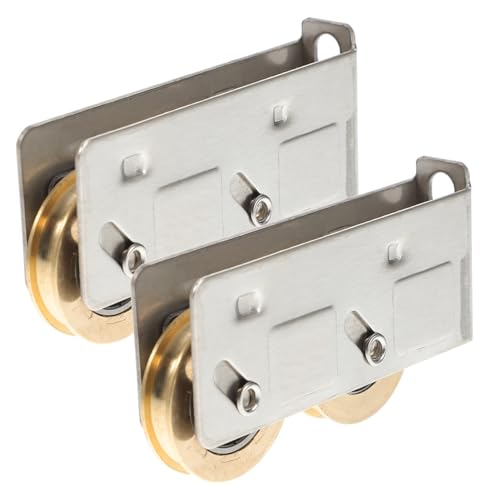 LIFKOME 2個 滑り良くするステンレス製スライディング銅輪 パティオドア 引き戸 ガレージドア用交換ローラー