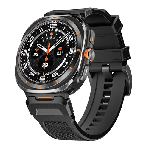 Bracelet caoutchouc pour Samsung Galaxy Watch Ultra 47mm sport connecteur acier