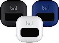 Vista 1 de Bril UV-C Toothbrush Cleaner, Portable Brush Cover, Holder, and Travel Case for Any Size Toothbrush, White, Black, Navy (3 Pack)