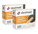 Dealmed Sheer Plastic Flexible Adhesive Bandages, Sterile with Non-Stick Pad, 1