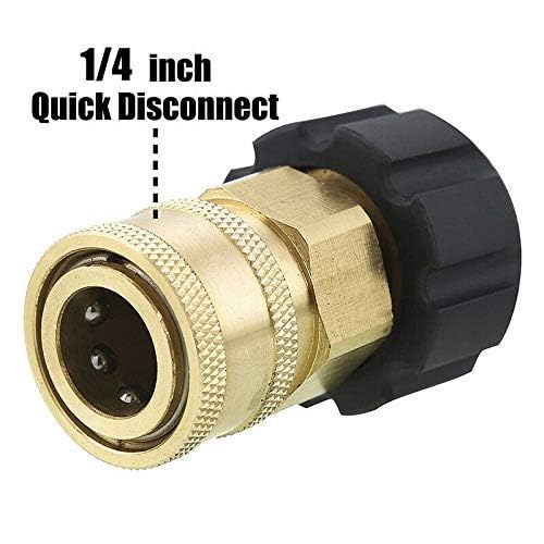 Set Adattatori Per Idropulitrice M22 14mm - Doppio Kit Con Presa Rapida 1/4", Ottone E Acciaio, Fino A 5000 PSI - Foto 11