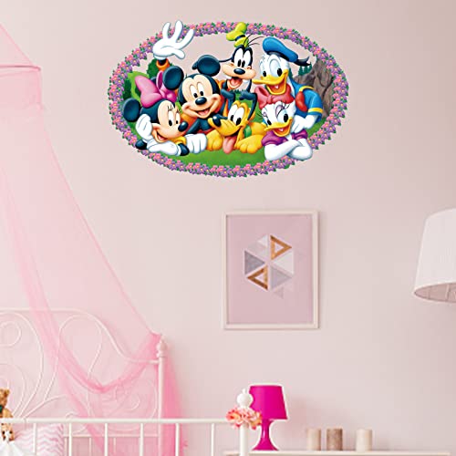 Large Cartoon Wall Stickers Cute 3D Wall Decals Realistic Vinyl Mural Wallpaper Decor For Kids Bderoom Baby Nursery Classroom Gift Supplies (15.7"X35.5") #TOP30