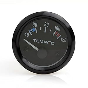 ePathChina Auto Instruments New 2inch 12V Universal Car Pointer Water Temperature Temp Gauge 40-120 White LED