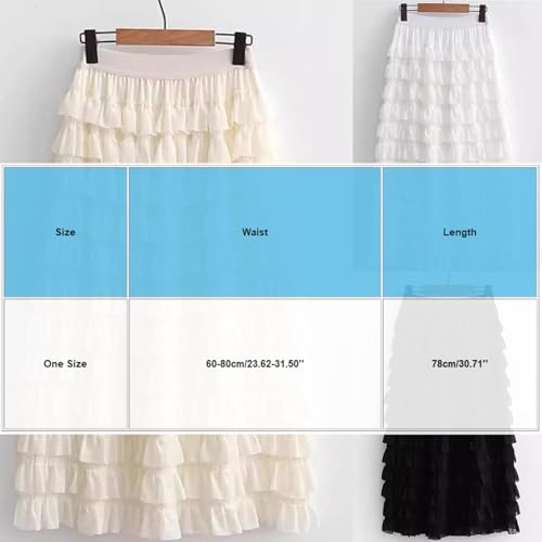 HGps8w Long Maxi Tulle Skirts for Women Elegant A Line Ruffle High Waisted Tiered Layered Mesh Tutu Skirt Petticoat3