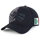 Trendy Apparel Shop XXL Hecho En Mexico Eagle 3D Embroidered Structured Baseball Cap - Black Black