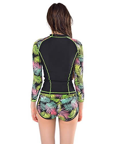 Rashguard mujer manga larga tops de baño deportivos y trajes de baño 7