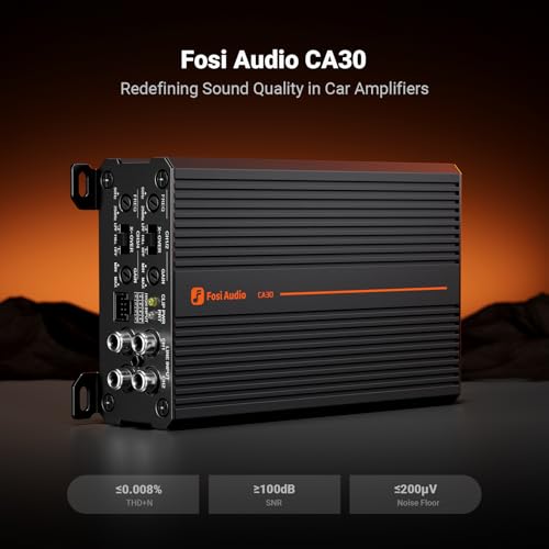 Image of Fosi Audio CA30 4 Channel Car Amplifier Mini Class D 400x4 400 Watts, Micro Compact Amp Mono Subwoofer, RCA /High Level Input, 320W 2 Bridgeds, Low Noise HiFi for Vehicle Stereo Audio Sound System