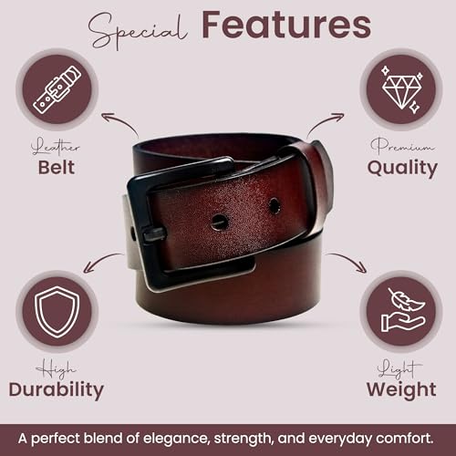 1 3/8” Italian Leather Belt | 35mm TSA & Airport Friendly Metal-Free for Men and Women| Black & Brown Italian Belt2