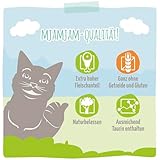 MjAMjAM - Premium Nassfutter für Katzen - gute Pute an gedämpftem Kürbis, 6er Pack (6 x 400 g), getreidefrei mit extra viel Fleisch