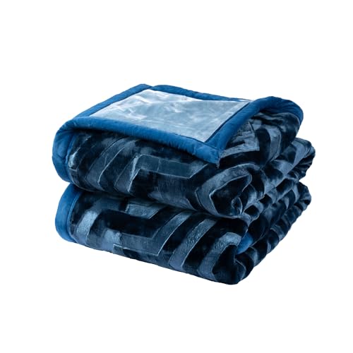 Image of MYTRIDENT Classic Style Me Solid Single Mink Blanket, 4kg, 100% Polyster, Celeste
