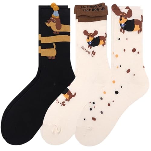 OUDQFCJ Aperol Regalo Bassotto Calzini da Sposa 36-42 Cotone per Uomo Donna Divertente Tennis Calzini Sportivi Crew Socks Accessori(3paia)