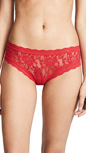 Hanky Panky Women's Signature Lace Keyhole Cheeky Hipster, Red