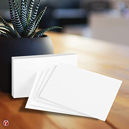 100 Extra Thick Index Cards | Blank Index Cards | 14Pt (0.014”) 100Lb | Heavyweight Thick White Cover Stock | 100 Cards Per Pack - 4 X 6 Inches #TOP1
