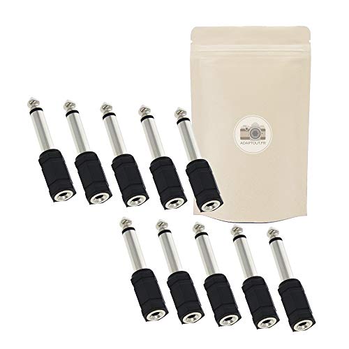 10x Adattatore Jack 6,35mm Maschio verso Jack