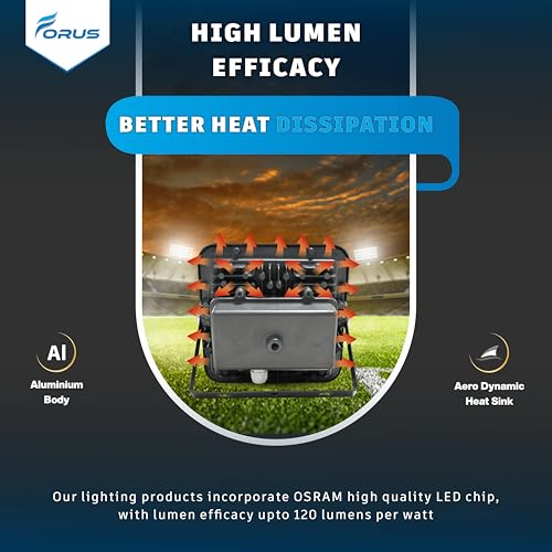 Image of Forus 20W LED Flood Light, White, 4-Year Warranty, IP67 Waterproof Outdoor Lighting, High Mast Halogen Focus Light for Factory, Garage, Parking, Garden, Shop, Warehouse, Tent, Warehouse, 1PC