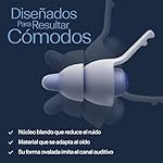 Alpine SleepDeep - Soft Ear Plugs for Sleeping and Concentration - New 3D Oval Shape and Noise Reducing Gel for Better Attenuation - 27 dB - Ideal for Side Sleeper - 1-Pair Reusable: M/L White - Image 2