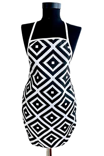 Oven Mitts And Pot Holders With Oven Gloves For Kitchen, Cooking Gloves And Cooking Apron Cooking Gifts For Women, Oven Mitts And Pot Holders Sets (Black And White 3) #TOP3