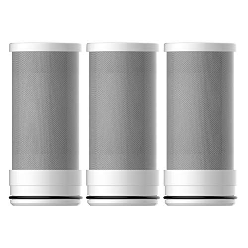 Image of Amazon Basics Faucet Water Filter Replacement, NSF Certified, Reduces Chlorine, Lead, Fluoride, Heavy Metal, Bad Taste and Odor, 3-Pack