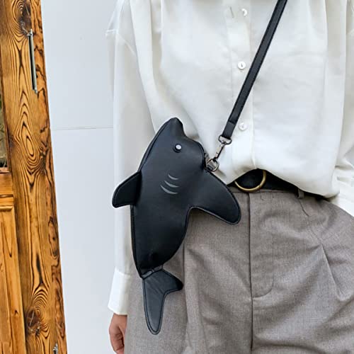 GALPADA Trendy Shark Cross Bag for Women Small Animal Purse Tassel Fashion Shoulder Bag Pu Random Style2