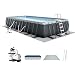 Intex 24ft X 12ft X 52in Ultra XTR Rectangular Pool Set with Sand Filter Pump, Ladder, Ground Cloth & Pool Cover
