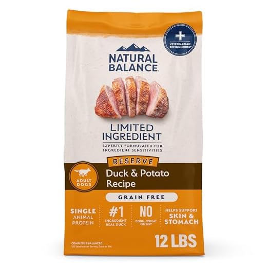 Natural Balance Limited Ingredient Adult Grain-Free Dry Dog Food, Reserve Duck & Potato Recipe, 12 Pound (Pack of 1)