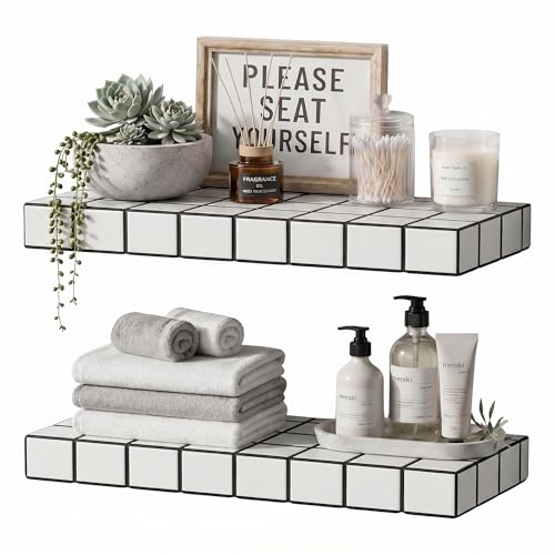 ZttRiee White Floating Shelves
