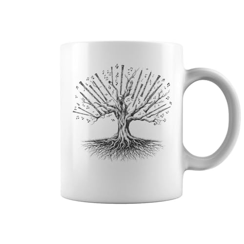 Oboe Tree Oboe Player Oboist White Mug - Printed on Both Sides