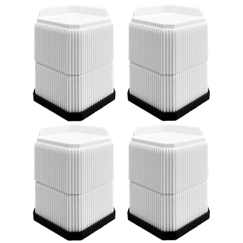 Umelee 洗濯機かさ上げ台 9.4cm高さ調整 6.4cm足対応 高さ調節器具 家電・家具向け 振動・騒音軽減 滑り止め 耐荷重500kg 4個セット ホワイト
