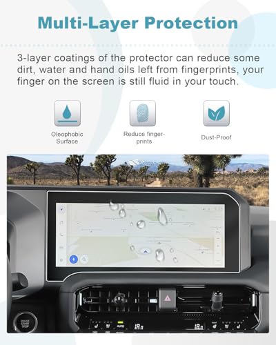 Image of CDEFG 2PCS for 2024 2025 Land Cruiser Screen Protector Compatible with 2024 2025 Toyota Land Cruiser (Land Cruiser /First Edition) Accessories 12.3-Inch Multimedia Display Screen Guard HD Clear