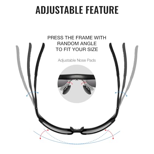 2pcs Mens Sports Polarized Sunglasses UV Protection Sunglasses for Men Driving Fishing Golf UV400 Protection3