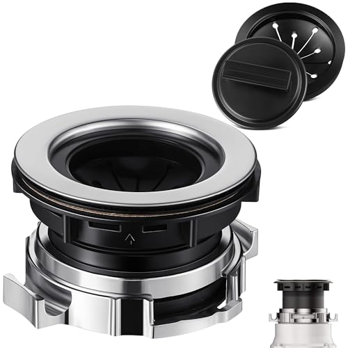 Saillong 4.48 Diameter Garbage Disposal Sink Flange Kit with Garbage Disposal Stopper and Splash Guard Compatible with Waste King EZ Mount Whirlaway and GE Models