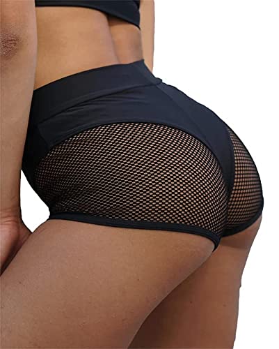 Bzb Women's Cut Out Yoga Shorts Scrunch Booty Hot Pants High Waist Gym Workout Active Butt Lifting Sports Leggings #TOP4