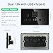 UPROZIL 2 Pack Black Double Switched Socket with USB A & Type C Charging Ports,13 Amp Wall Plug Socket with Crystal Black Glass Panel,Wall Outlet Electric Power Socket UPROZIL 2 Pack Black Double Switched Socket with USB A & Type C Charging Ports,13 Amp Wall Plug Socket with Crystal Black Glass Panel,Wall Outlet Electric Power Socket