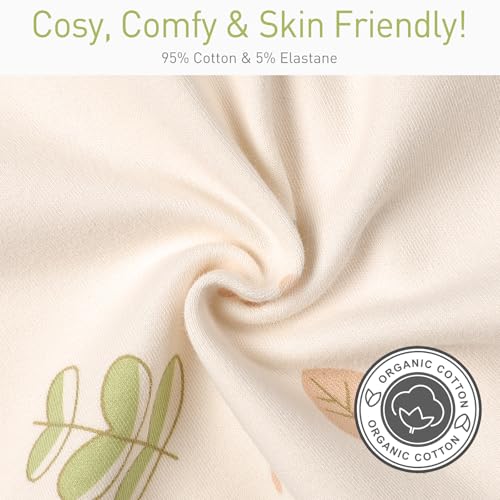 Image of 2 Pack Transitional Baby Swaddling Sacks with Arms Up Length Sleeves & Mitten Cuffs, Sleeping Sack Bag 2 Ways Zipper, Wearable Swaddle Blanket for Newborns Baby Snug Fit Calms Startle Reflex
