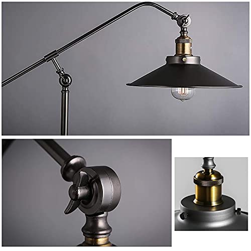 Lampadaire de lecture d'angle en métal pour éclairage de ferme rustique - 6
