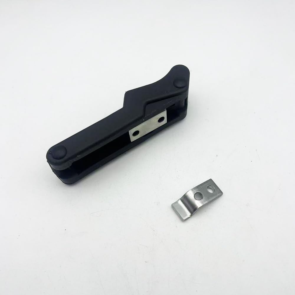 Flexible Soft Black Rubber Draw Latch Over Center thermoplastic elastomer Boat Latch with Concealed Keeper for Cooler, Boat Compartment