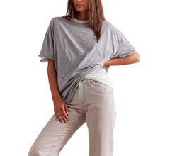 ninaページ Amazon.com: Free People Women's Nina Tee, Heather Grey