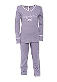 Louis&Louisa Kinder Schlafanzug für Mädchen Pyjama Schön für die Nacht in Taupe von Louis&Louisa (104/110)