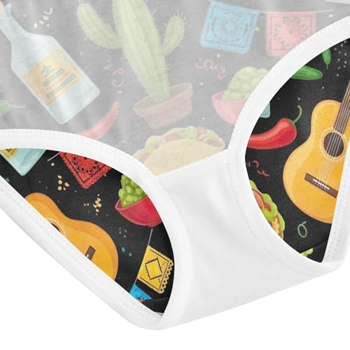 Fun Girls Underwear Toddlers 2t Cotton Girl Panties Cute Colorful Mexican Hats Festival Briefs Undies Kids 5