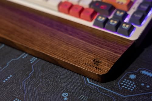 Image of GK GAMAKAY Wooden Keyboard Wrist Rest, Wrist Rest Pad Supports Computer, Laptop Comfortable Typing Pain Relief (Rosewood Wood)