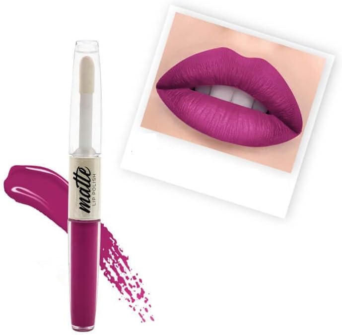 BEAUTYRELAY LONDON - MARKER 24 hours of comfortable color the pigmented -2 In 1 Matte Lipstick| color of a Longwear matte|Available in 17 buildable shades| Paraben Free-with Vitamin-E (Rhodamine Red)