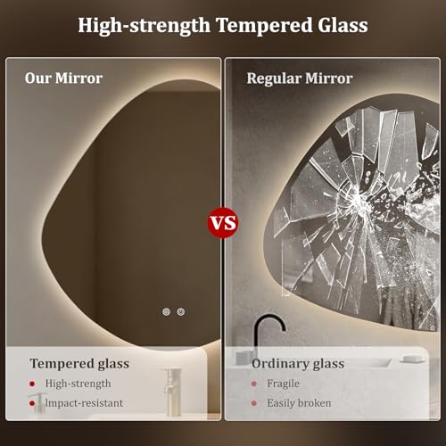 Miroir de salle de bain LED 76 cm WallBeyond design modulable