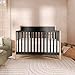 Dream On Me Owen 5-in-1 Convertible Full-Size Baby Crib in Matte Black, GreenGuard Gold & JPMA, Converts to Toddler, Day, & Full-Size Bed, Non-Toxic Paint, Safe Sleep Environment