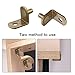 uxcell Shelf Support Peg,5mm L-Shaped Support, Furniture Cabinet Closet Shelf,Bracket Pegs with Hole,for Kitchen Furniture Book Shelves Supplies,Bronze,40pcs